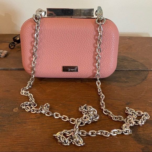 Jewell By Twenty One Compact Minimalist Crossbody Purse Shoulder Bag Chain Strap - Picture 1 of 13